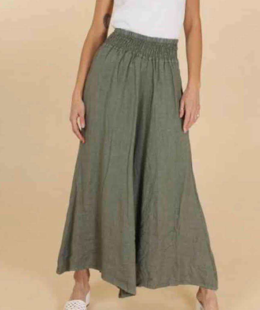 Siera Wide Leg Pants in Linen