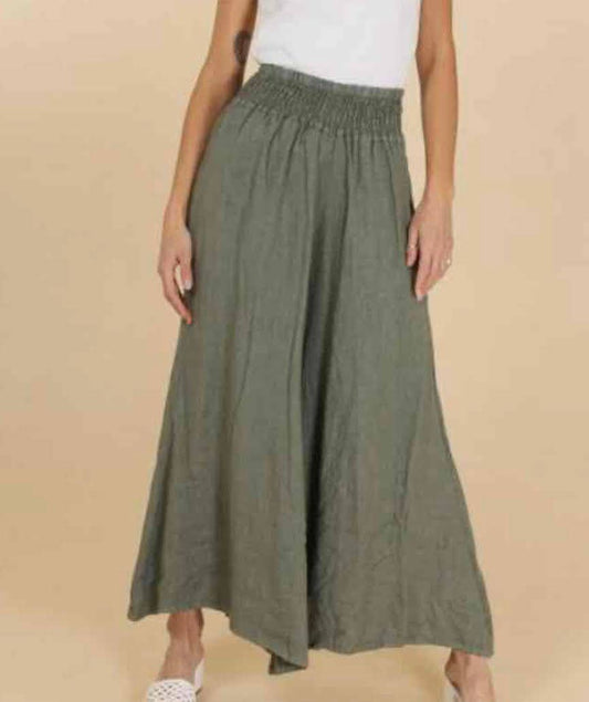 Siera Wide Leg Pants in Linen